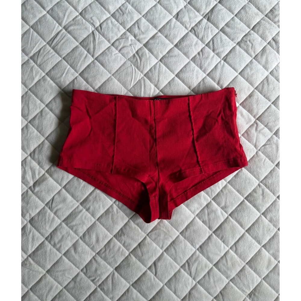 Y2K 00s Silence + Noise Red high-rise Shorts Sz S Streetwear Grunge Going out